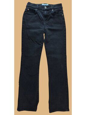 7 For All Mankind Black Bootcut Jeans Womens 26x27.5 Stretch Denim